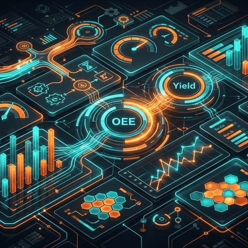 Manufacturing production dashboard with real-time tracking