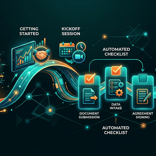 Professional services automated client onboarding workflows
